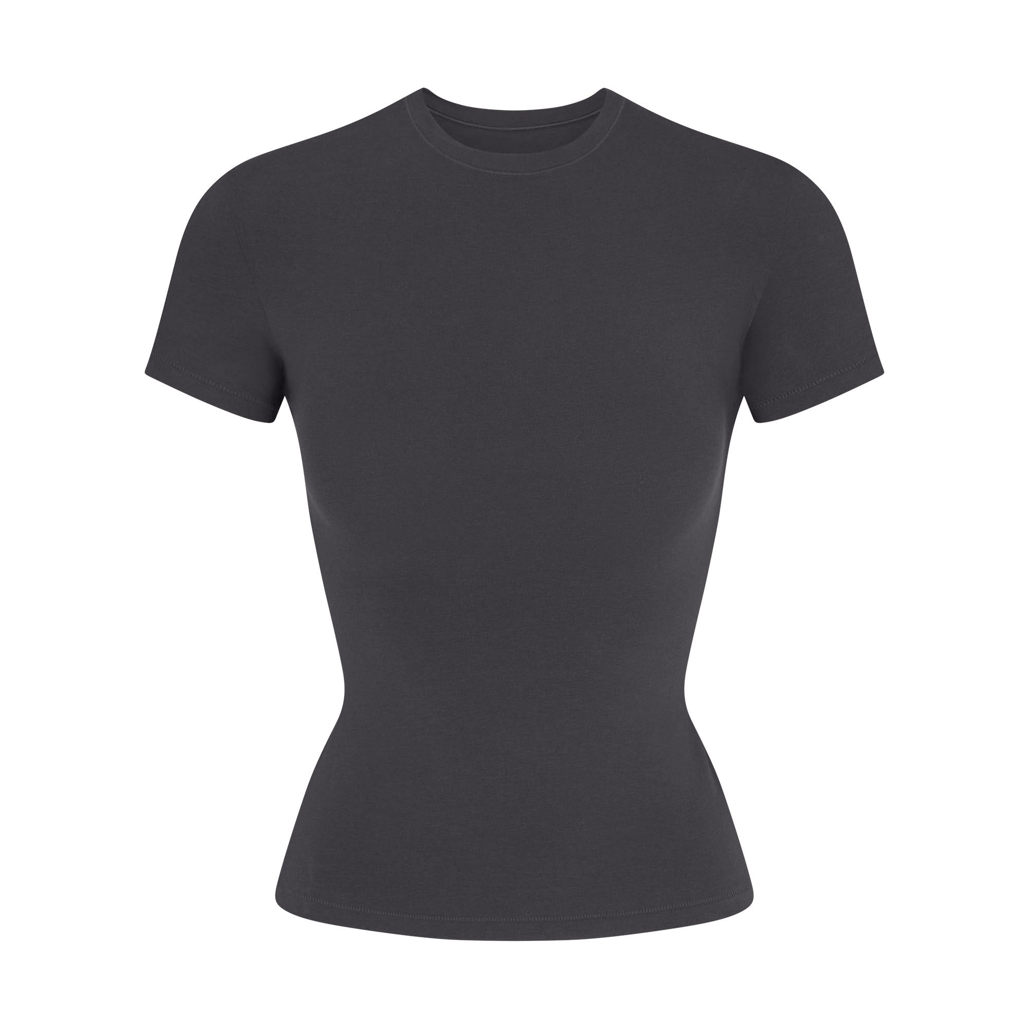 SKIMS — Camiseta Cotton Jersey Soot - original dos EUA, Encomendas USA Ed.002
