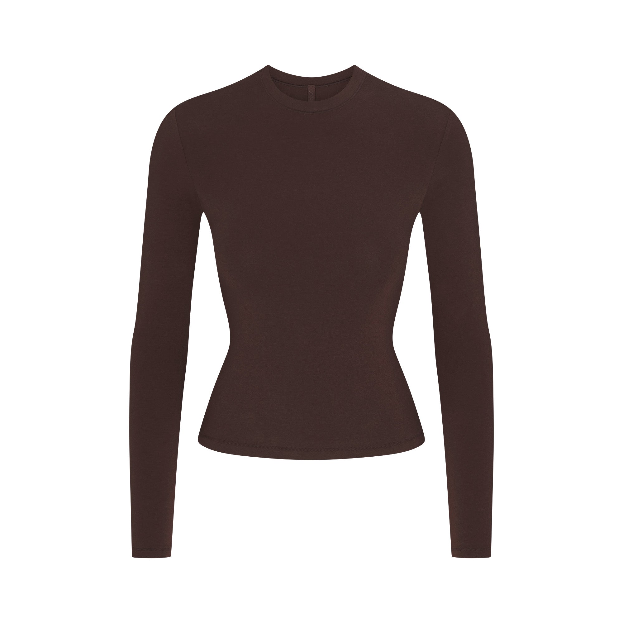 SKIMS — Camiseta Manga Longa Cotton Jersey Espresso - original dos EUA, Encomendas USA Ed.002