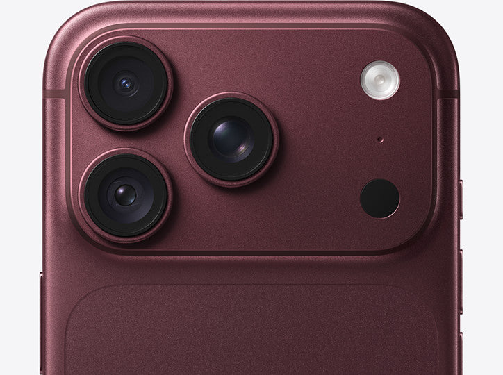 iPhone 18 Pro 256GB na cor burgundy, visto de frente e de costas